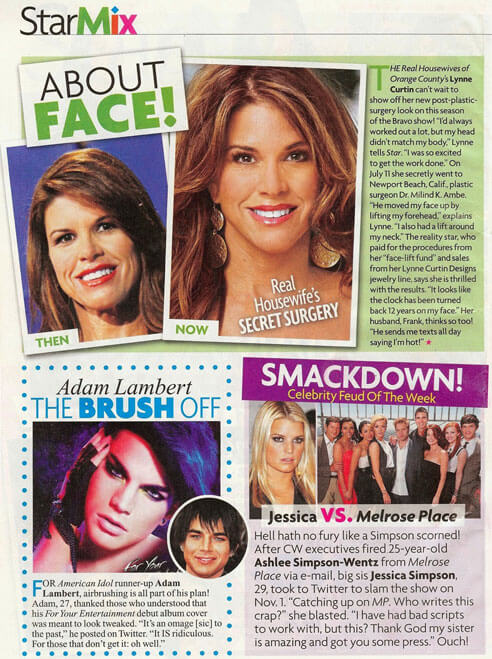 Dr. Ambe Featured In Star Magazine For Working With The Real Housewives Of Orange County Star, Lynn Curtin.
